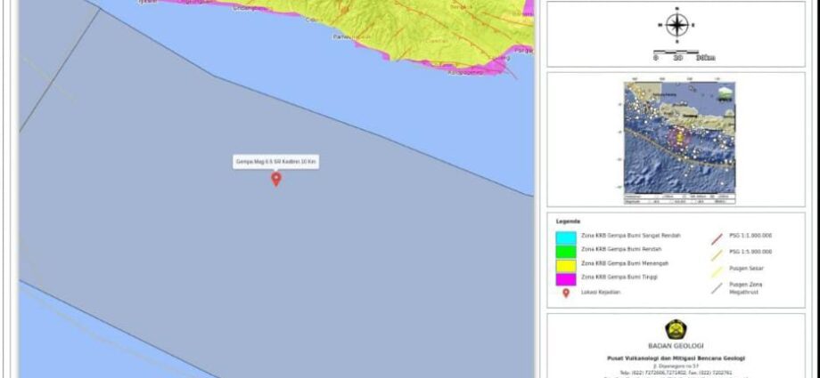 Gempa Berkekuatan M6,2 di Garut Tidak Berpotensi Tsunami dan Likuifaksi