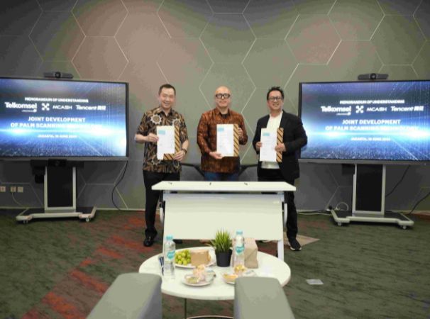 Telkomsel, Tencent Cloud, dan MCASH Kembangkan Pemindaian Telapak Tangan