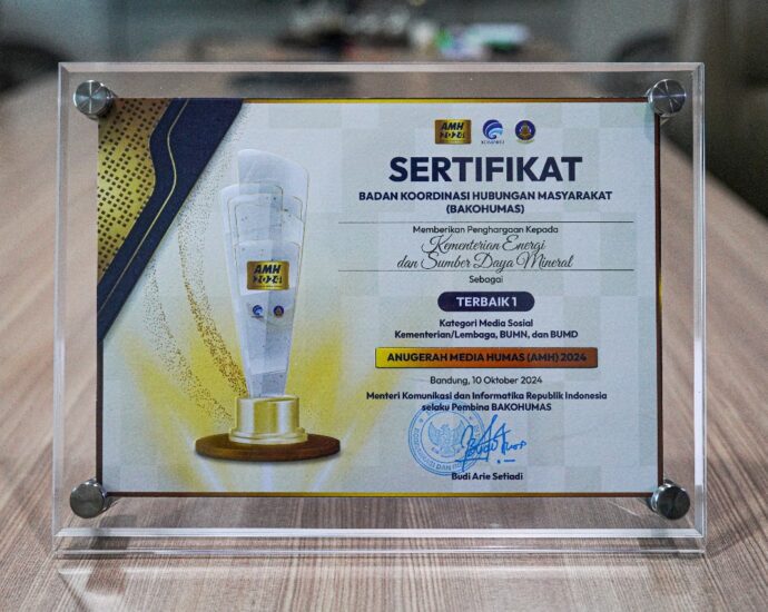 Kementerian ESDM Kembali Berjaya di AMH 2024, Raih Penghargaan Media Sosial Terbaik