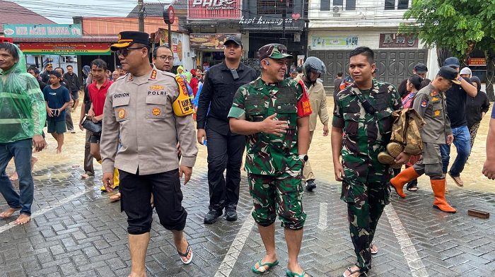 Intensitas Hujan Tinggi, Dandim 0201/Medan dan Forkopimda Tinjau Lokasi Banjir