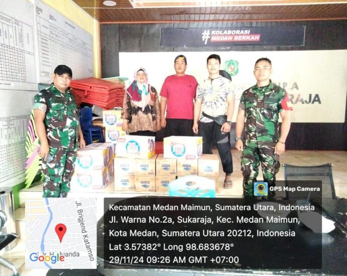 Pendistribusian Bantuan Logistik untuk Korban Banjir di Wilayah Kodim 0201/Medan