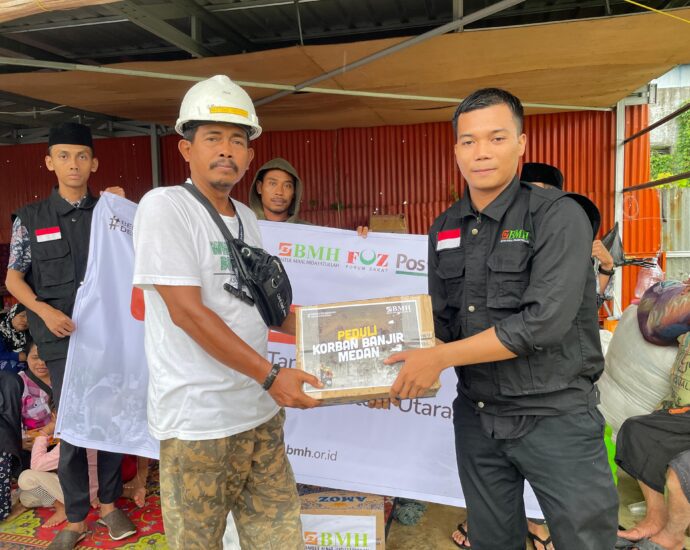 BMH Sumut Bantu Korban Banjir di Medan, Hadirkan Harapan di Tengah Duka