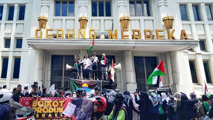 Massa ABABIL Kembali Gelar Aksi Serukan Boikot Produk Pro Israel