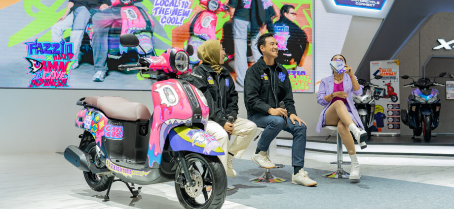 Kolaborasi Kreatif Yamaha Fazzio Hybrid Bersama Damn! I Love Indonesia di IMOS 2024