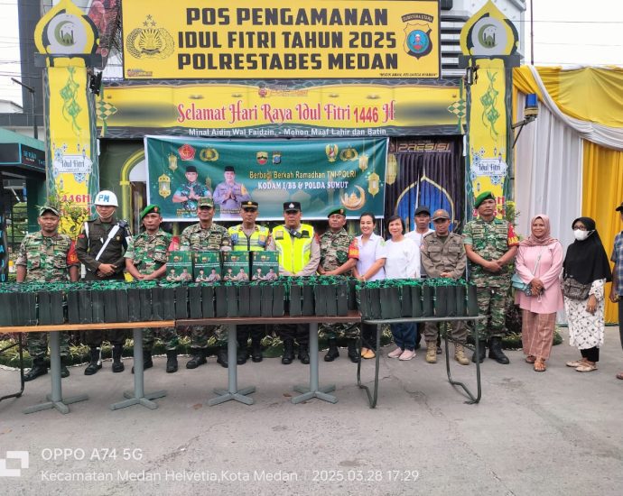 Sinergi TNI-Polri, Kodim 0201/Medan dan Kepolisian Bagikan Berkah Ramadan kepada Masyarakat