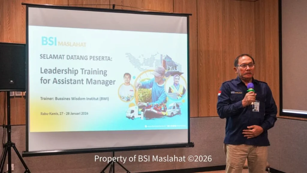 alam rangka menyiapkan pemimpin masa depan yang tangguh dan berdaya saing, BSI Maslahat menyelenggarakan Leadership Training bagi Assistant Manager