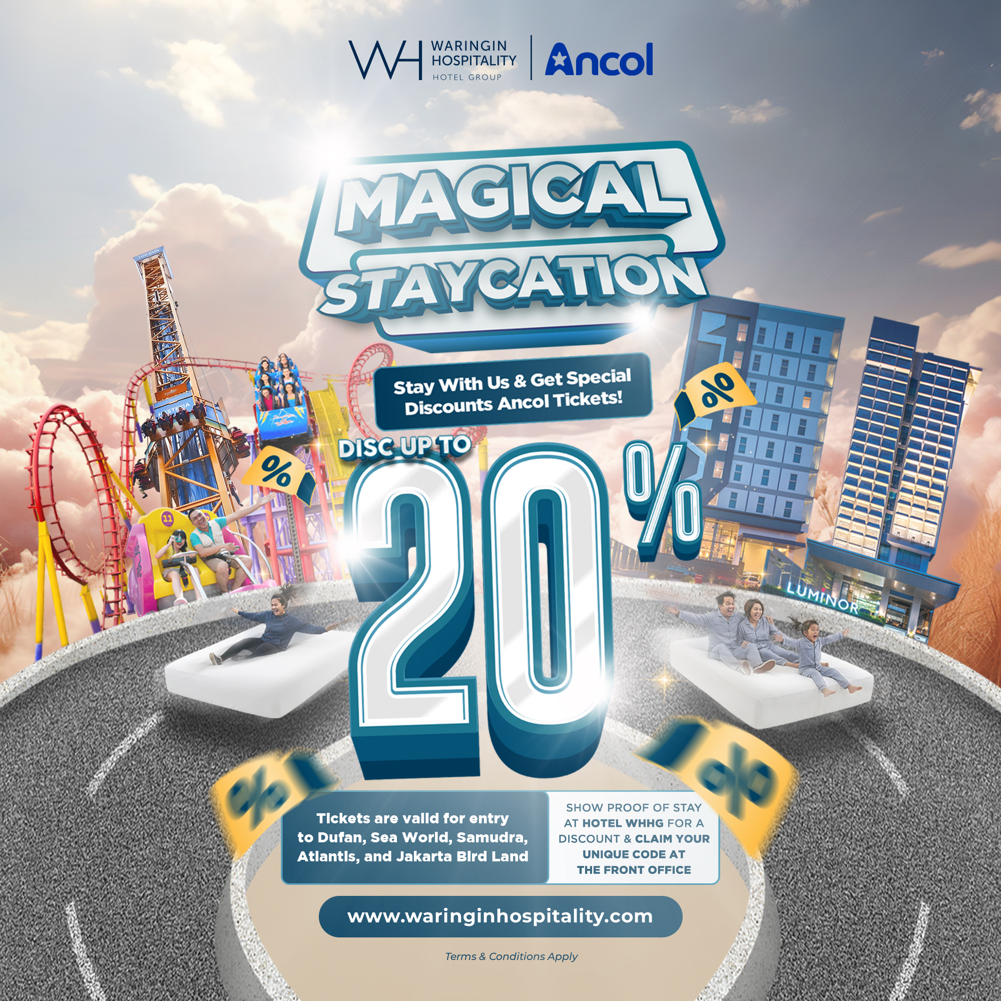 Magical Staycation: Kolaborasi Eksklusif Waringin Hospitality Hotel Group dan Ancol, Hadirkan Diskon Menginap Hingga Tiket Wahana Rekreasi!