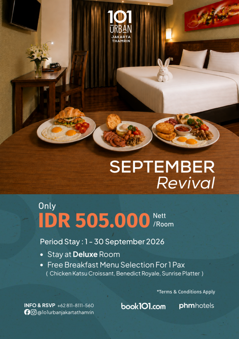 Recharge di Tengah Kota, 1O1 URBAN Jakarta Thamrin Hadirkan “September Revival”